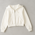 Premium White Zip-Up Hoodie Jacket