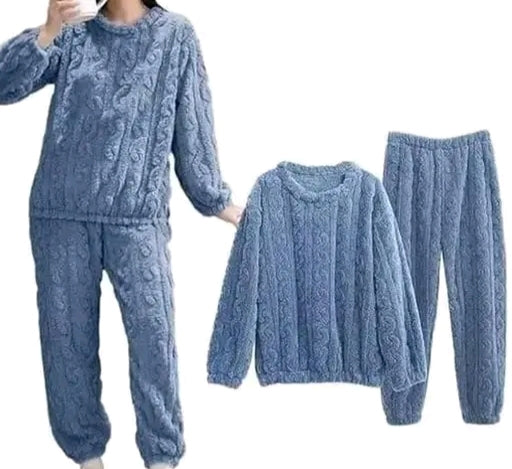 Women’s Cozy Plush Winter Loungewear Set | Soft & Warm 2-Piece Nightwear
