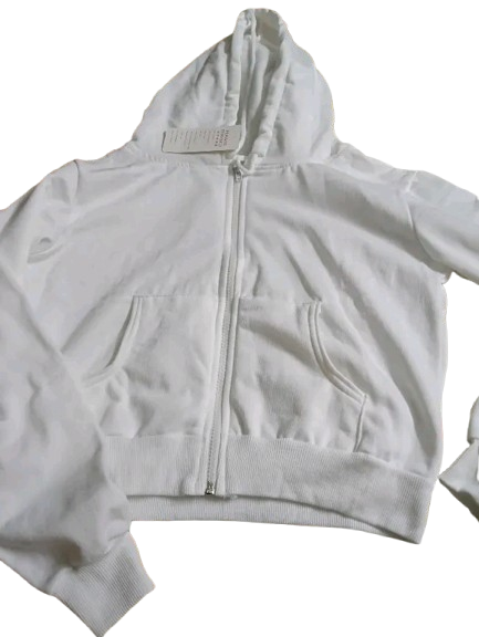 Premium White Zip-Up Hoodie Jacket