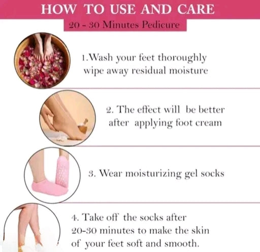 Moisturizing Spa Gel Socks for Cracked Heels – Soft & Smooth Feet