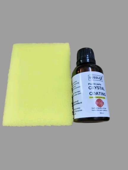 BubbleX Plastic Parts Crystal Coating 30ml – Car Interior Plastic Restore & Protection for Dashboard, Door Panels & Trims