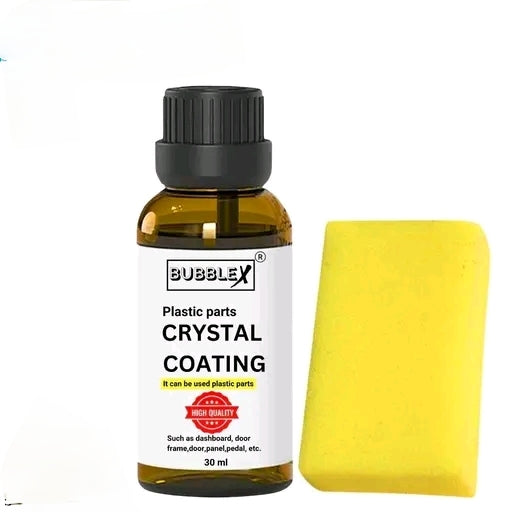 BubbleX Plastic Parts Crystal Coating 30ml – Car Interior Plastic Restore & Protection for Dashboard, Door Panels & Trims