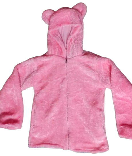 Winter Teddy Bear Hoodie Jacket for Women – Soft Plush Warm Brown Fur Coat