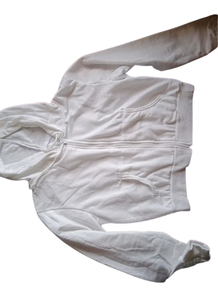 Premium White Zip-Up Hoodie Jacket