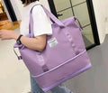 Large Capacity Purple Tote Bag for Women | Stylish Shoulder Handbag for Office, College & Travel