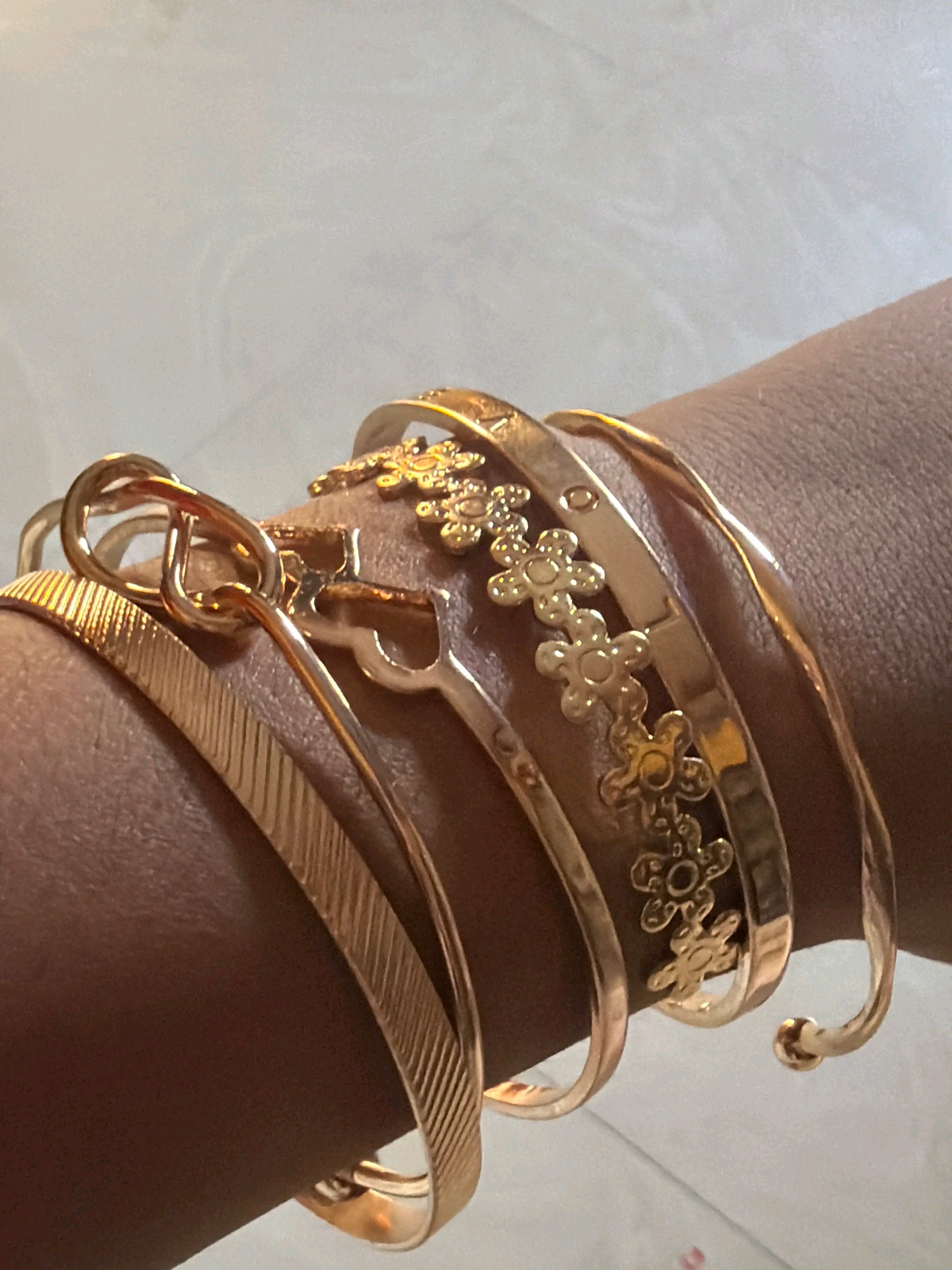 Luxury Gold Plated Bracelet Combo Set for Women | Love & Infinity Design Bangles